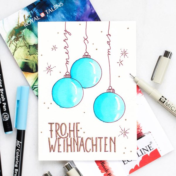 papierliebe-frohe-weihnacht-royal-talens-brushpen-pigma-micron-koi