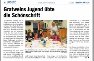 Artikel Bezirksrevue Handlettering mit Katja Haas