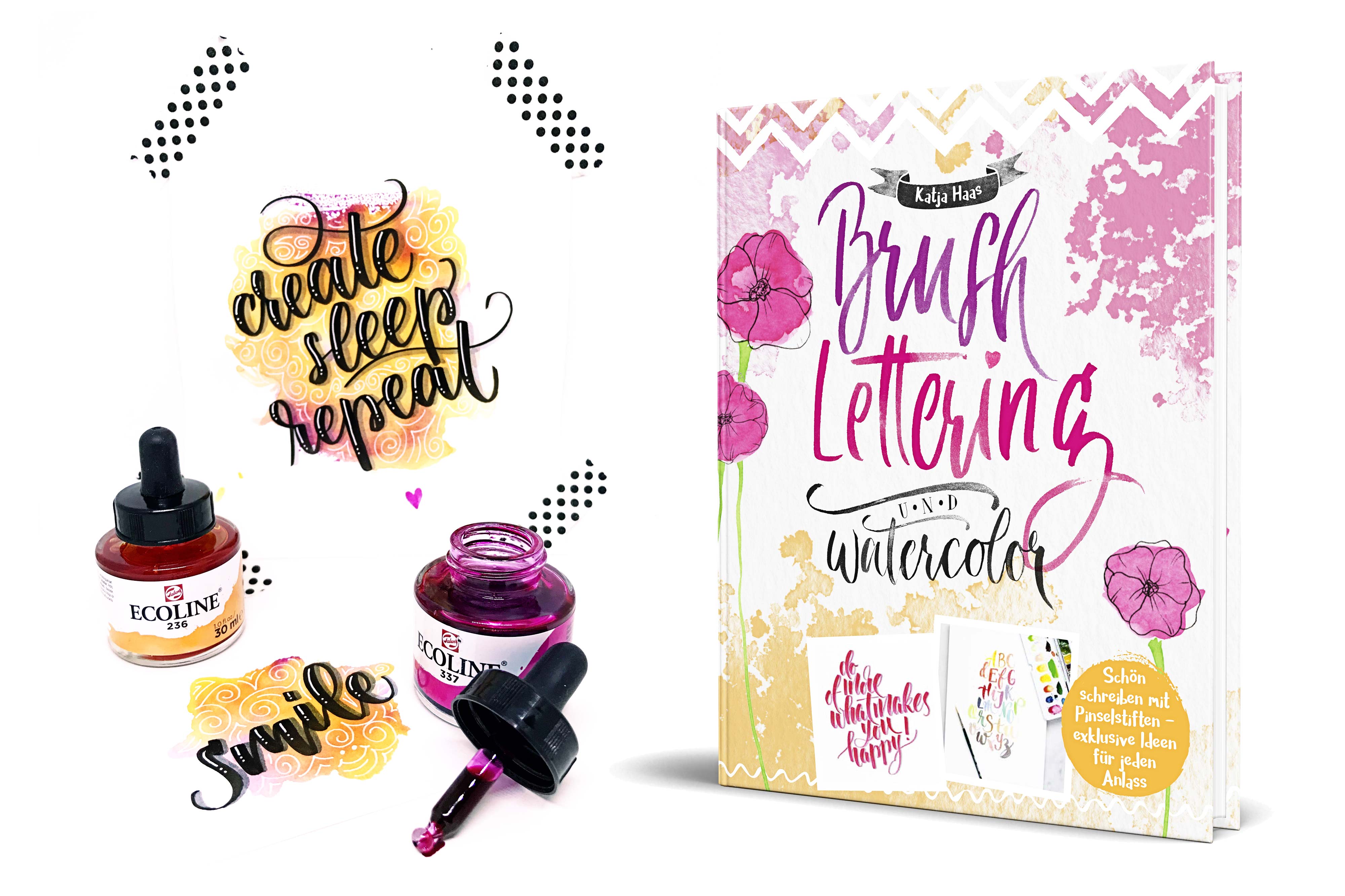 Buch Katja Haas Brushlettering & Watercolor