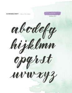Brush-Pen-Alphabet Minuskeln