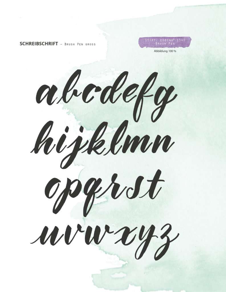 Brush-Pen-Alphabet Minuskeln