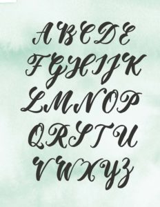 Brush-Pen-Alphabet Majuskeln
