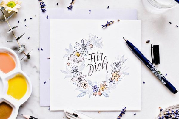 Brush-Lettering & Watercolor