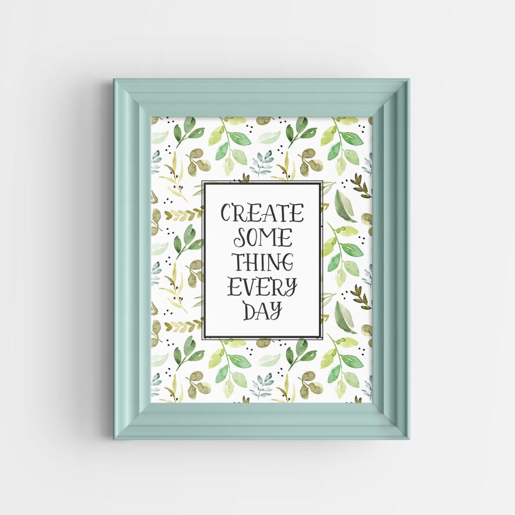 Brush-Lettering & Watercolor Poster