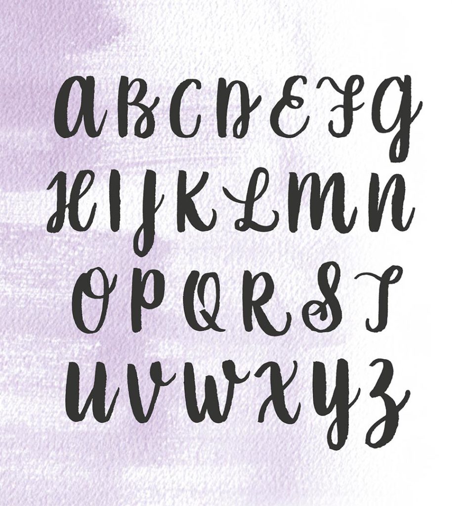 Waterbrush-Alphabet Majuskeln