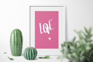 Spruchkarte Brush-Lettering als Bild verwenden