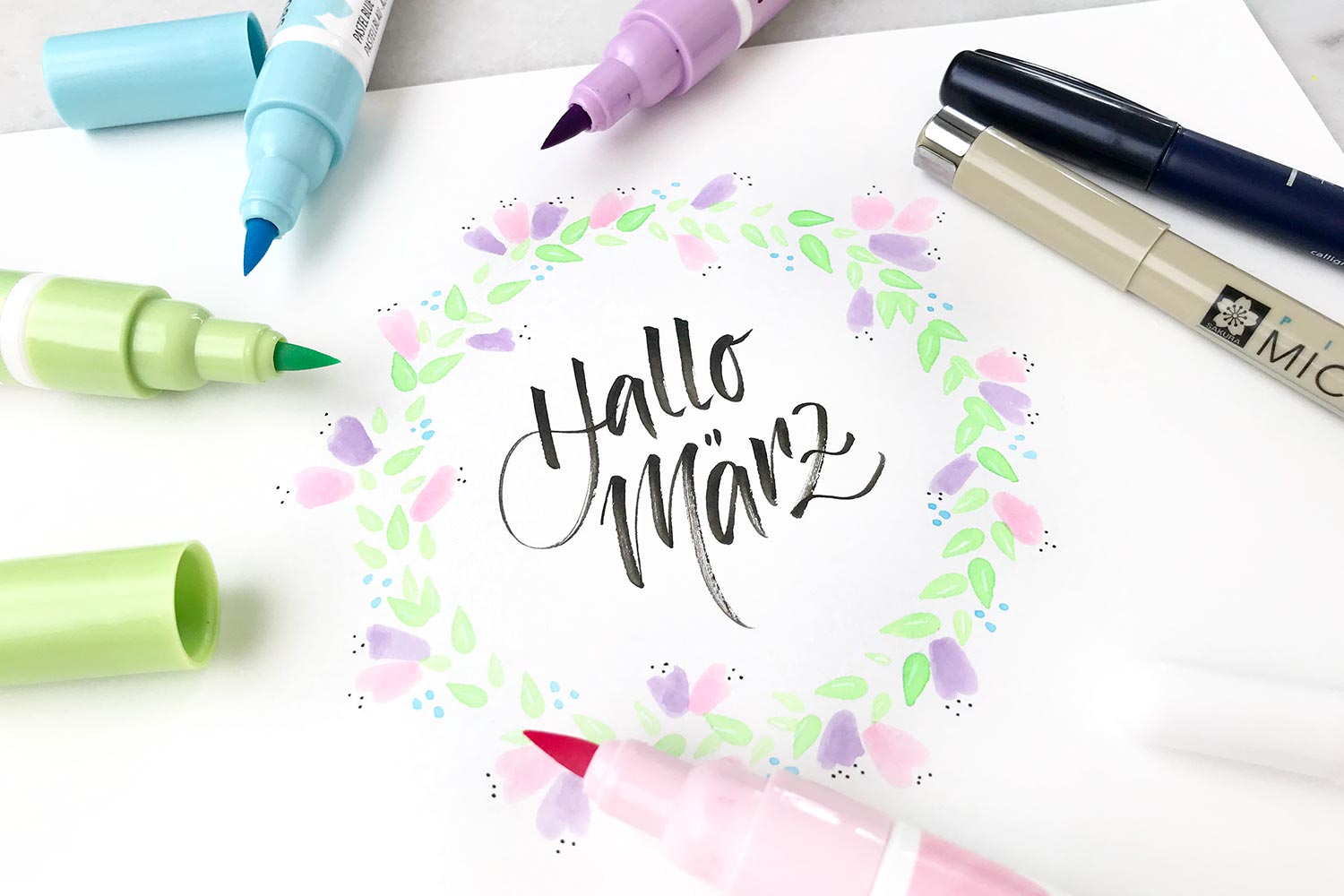 Das neue Ecoline-Pastel-Set – 5 hübsche Brush Pens in einem Paket. Tolle Trendfarben für den Frühling 2018