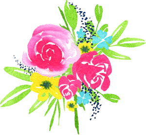 Watercolor Floral Bouquet von Katja Haas