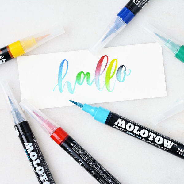Brush Pens Molotow Grafx Aqua Ink Pump Softliner