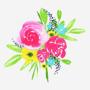 Watercolor Floral Bouquet von Katja Haas