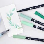 Einfache Watercolor-Blätter mit Brush Pens erstellen