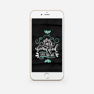 Wallpaper für iPhone Brush-Lettering iPad Chalk-Lettering