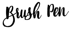 Brush-Pen-Schriftzug wet