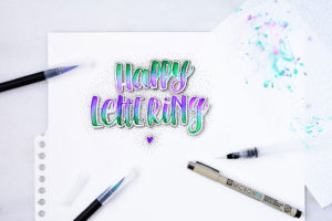 happy lettering