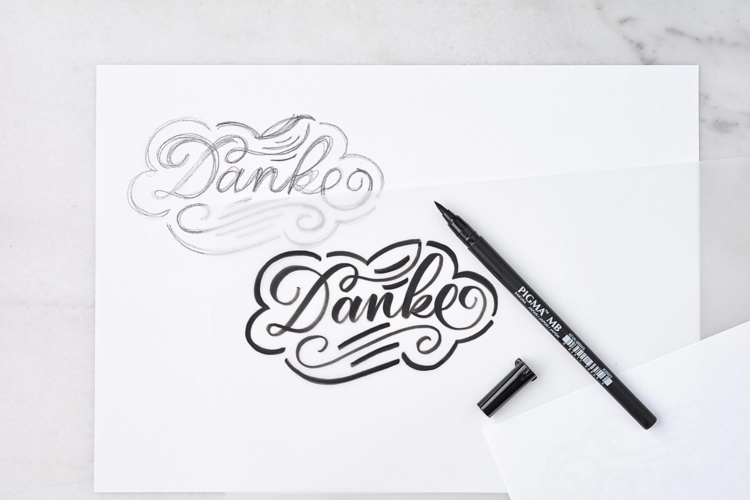 Handlettering Linolschnitt Linoldruck