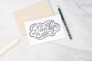Handlettering Linolschnitt Linoldruck