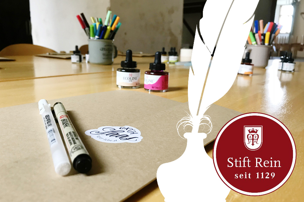 Brush-Lettering-Workshop Katja Haas im Stift Rein