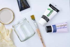 Marmeladenglas-Acrylfarbe-Wasserschiebefolie