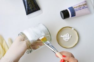 Marmeladenglas-Acrylfarbe-Wasserschiebefolie