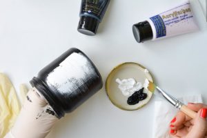 Marmeladenglas-Acrylfarbe-Wasserschiebefolie
