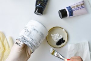 Marmeladenglas-Acrylfarbe-Wasserschiebefolie