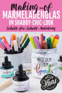 Marmeladenglas im Shabby-Chic-Look