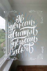 Handlettering-Spruch fast geschafft