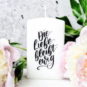 Kerzenspruch: Die Liebe bleibt ewig