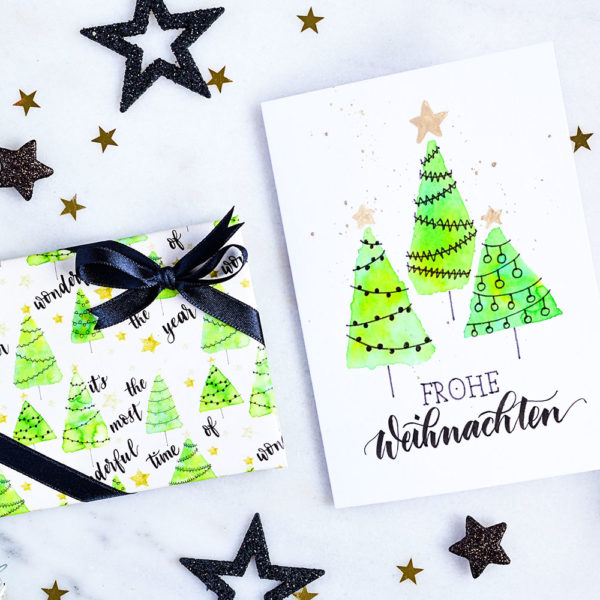DIY: Geschenkpapier & Weihnachtskarte
