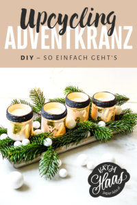 Upcycling-Adventkranz