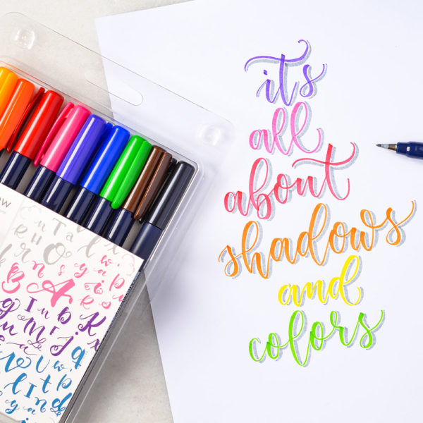 Tombow Fudenosuke Brush Pens 10erPack bunt