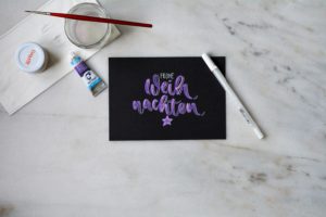 Weihnachtskarte für Royal Talens Van Gogh Aquarell