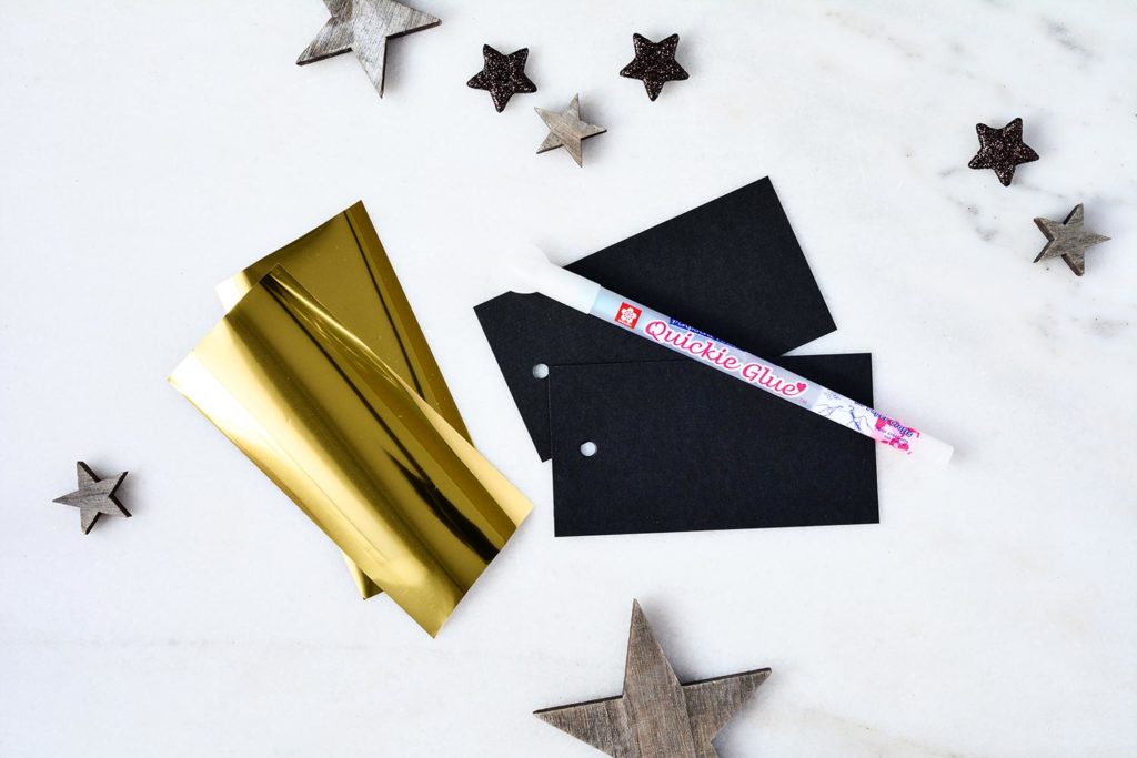 Geschenkanhänger Frohes Fest mit Goldfolie