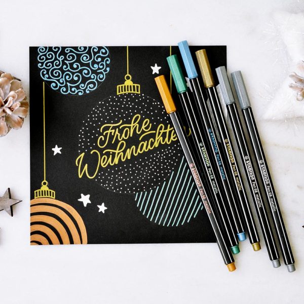 Stabilo Pen 68 metallic Frohe Weihnachten