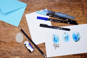 Ei love you – Osterkarte mit Watercolor & Brush-Lettering