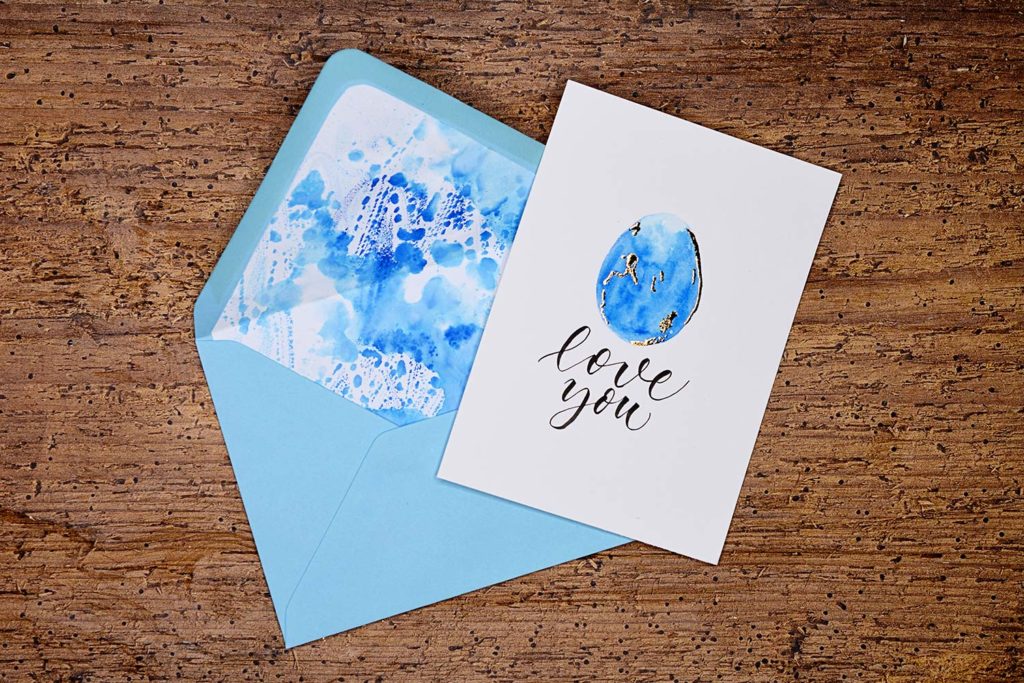 Ei love you – Osterkarte mit Envelope-Liner