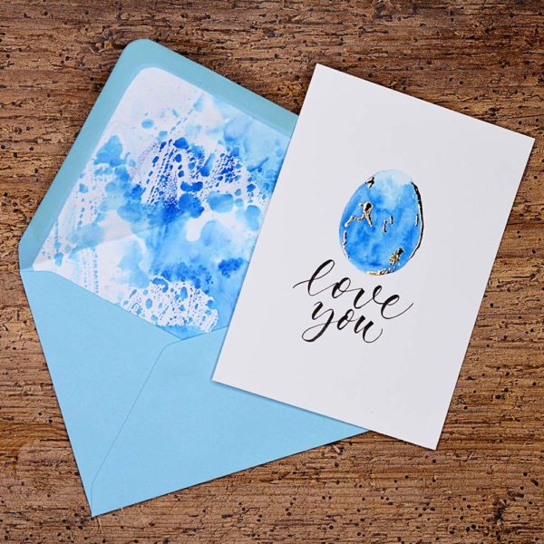 Ei love you – Osterkarte mit Envelope-Liner