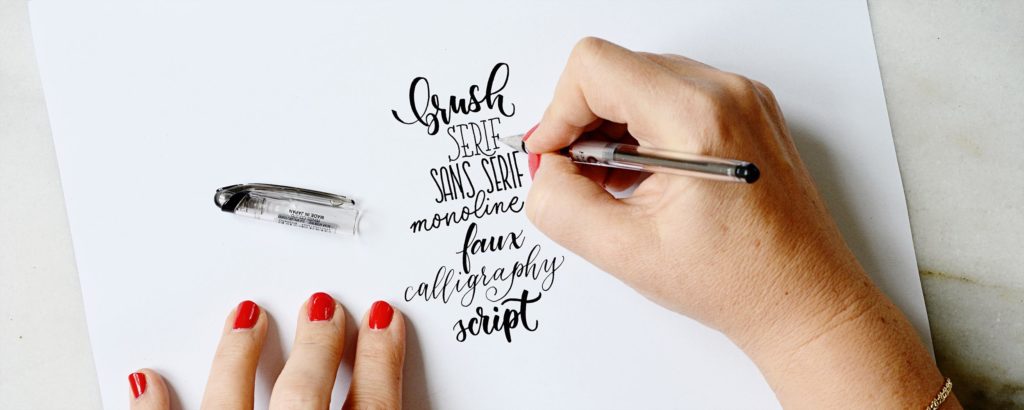 Handlettering Basic Schriftsstile