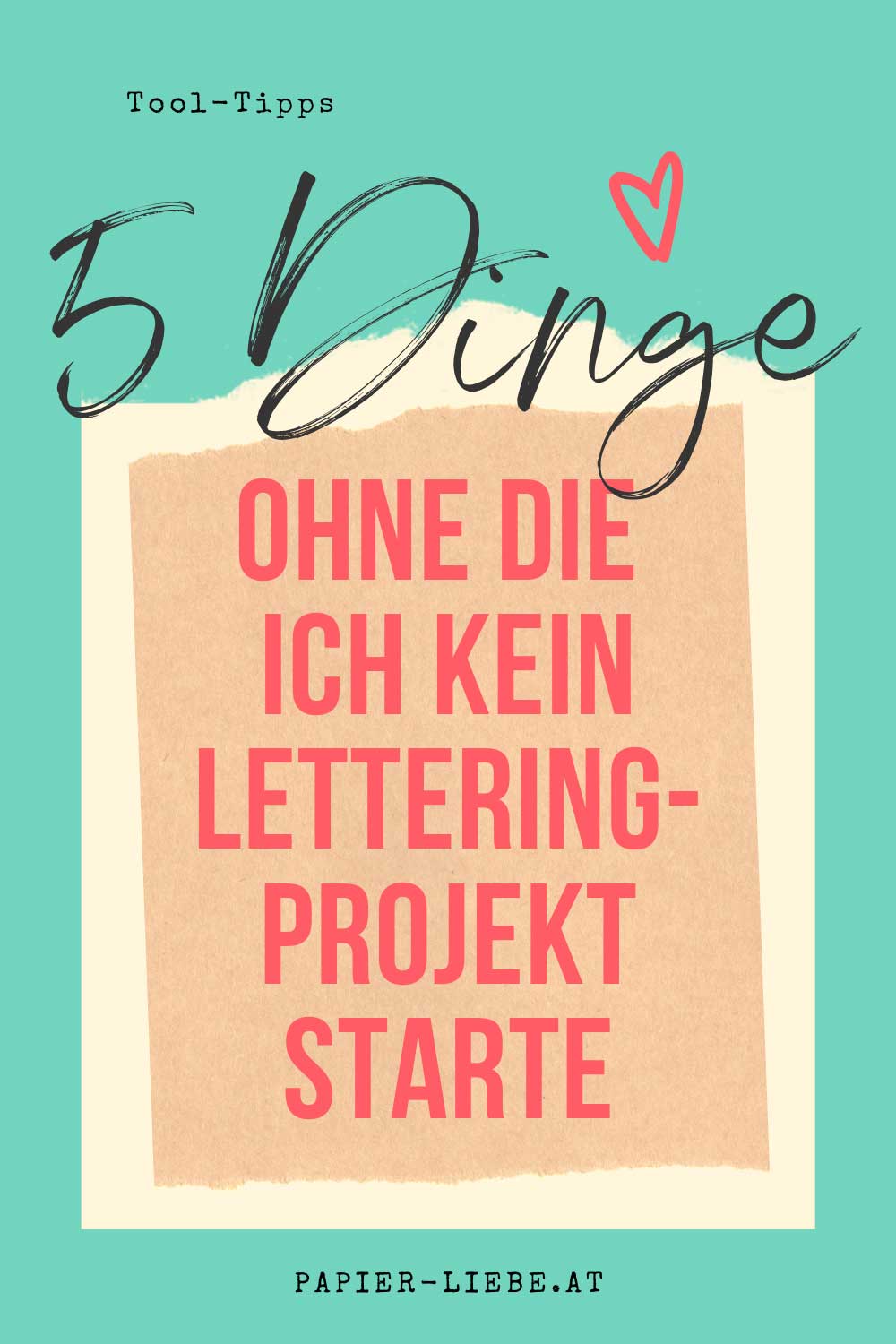 5 Dinge, ohne dich kein Handlettering-Projekte starte