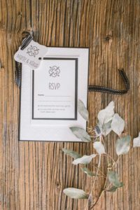 Letterpress Hochzeitseinladung Black & White