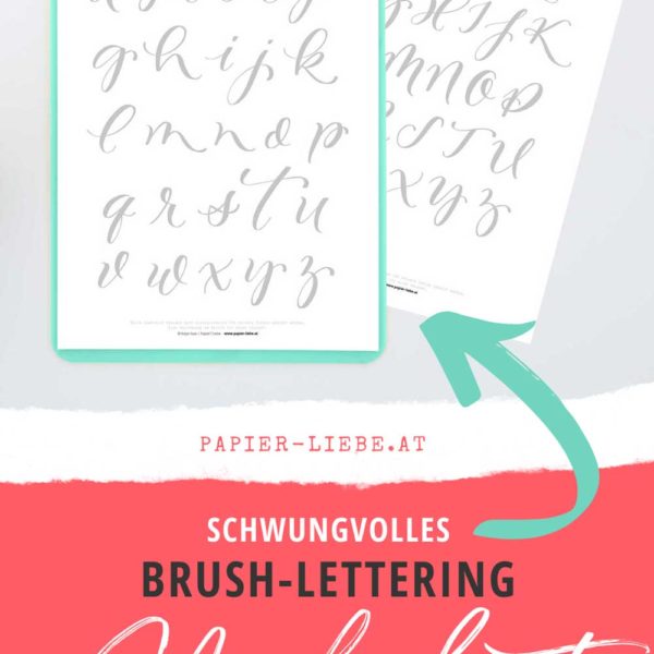 Schwungvolles Brush-Lettering-Alphabet
