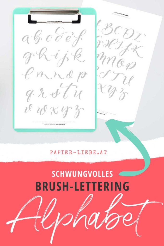 Schwungvolles Brush-Lettering-Alphabet