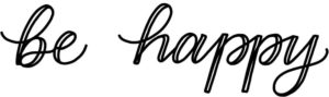 be happy – Faux Calligraphy Schritt 3