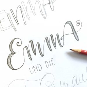 Emma und die Federmaus – Skizze Cover E-Book