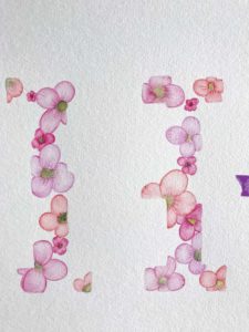 Botanical-Lettering – Schritt 2