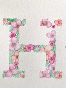 Botanical-Lettering – Schritt 3