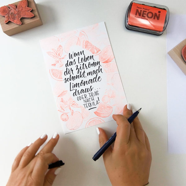 Handlettering meets Stempeldruck