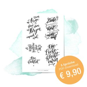 Handlettering-Vorlage für Grabkerzen „Du fehlst“