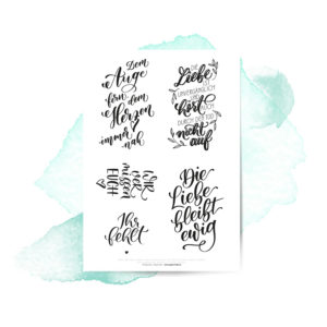 Handlettering-Vorlage für Grabkerzen