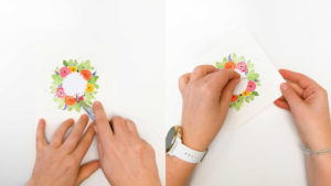 Spring vibes – Watercolor-Tipp: Maskieren mit Etikettenpapier